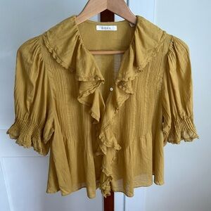 Doen Henri top in mustard